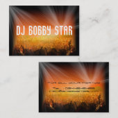 coole Tanzenmengen-Geschäftskarte DJ blaue Visitenkarte (Vorne/Hinten)