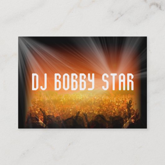 coole Tanzenmengen-Geschäftskarte DJ blaue Visitenkarte (Vorderseite)