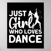 Coole Tanzkunst Teen Girl Jazz Dancing Cl Poster (Vorne)