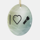 Coole Taschenlampen-Schatten Keramik Ornament (Rechts)