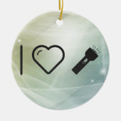 Coole Taschenlampen-Schatten Keramik Ornament (Vorne)