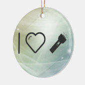 Coole Taschenlampen-Schatten Keramik Ornament (Links)