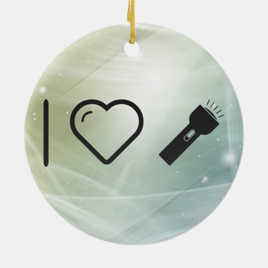 Coole Taschenlampen-Schatten Keramik Ornament (Hinten)