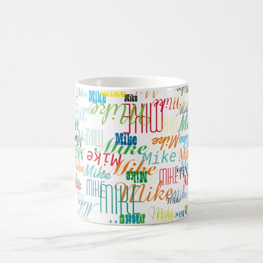 Coole Tasse farbenfroher Namen (Mittel)