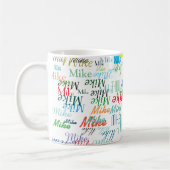 Coole Tasse farbenfroher Namen (Links)