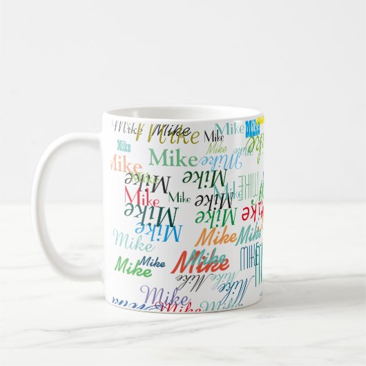 Coole Tasse farbenfroher Namen (Links)