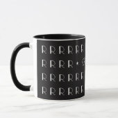 Coole Tasse für Schwarzweißtypografie mit anfängli (Links)
