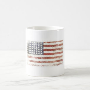 Coole Tasse mit beunruhigter USA-Flagge