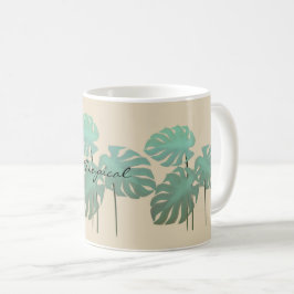 Coole Tasse von Funky Tropical Leaf Add Name