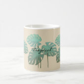 Coole Tasse von Funky Tropical Leaf Add Name (Mittel)