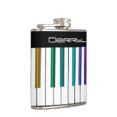 Coole Tastatur mit buntem Klavier befestigt Flachmann (Rechts)