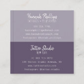 Coole Tätowiermädchen-Illustration Trendskript lil Quadratische Visitenkarte (Rückseite)