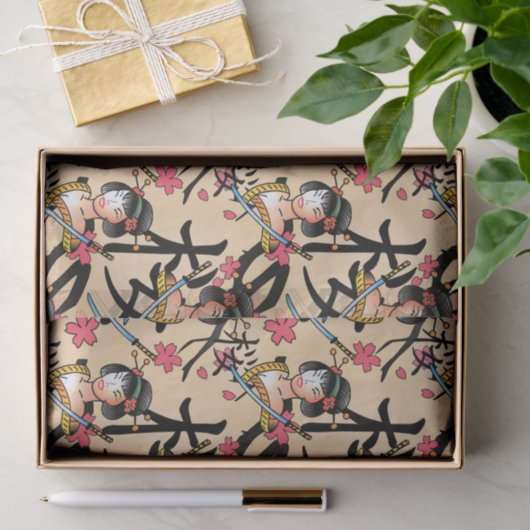 Coole Tätowierung Liebhaber gefliestes Party Seidenpapier (Geschenk)