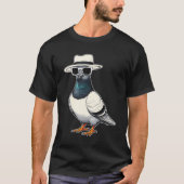 Coole Taube in Sonnenbrille und Hat Funny Bird Car T-Shirt (Vorderseite)