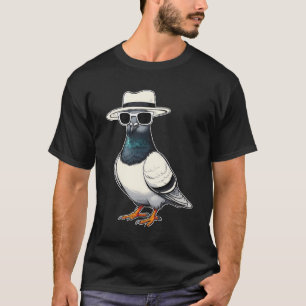 Coole Taube in Sonnenbrille und Hat Funny Bird Car T-Shirt