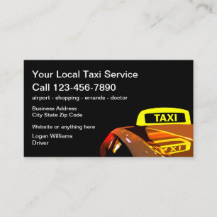 Coole Taxi Light Business Cards Visitenkarte