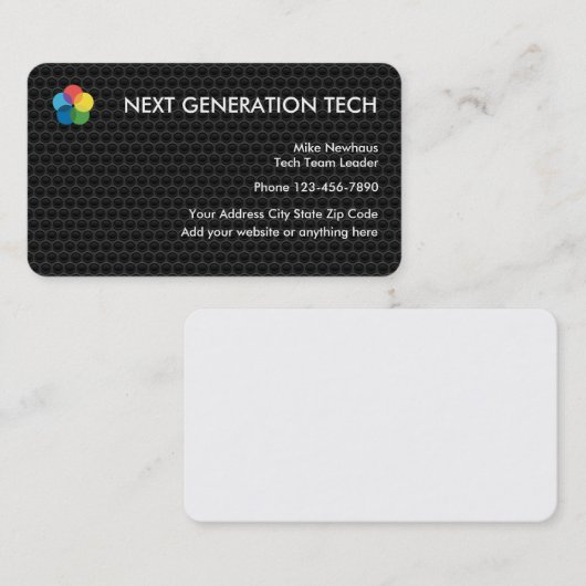 Coole Tech-Logo-Geschäftskarten Visitenkarte (Vorne/Hinten)