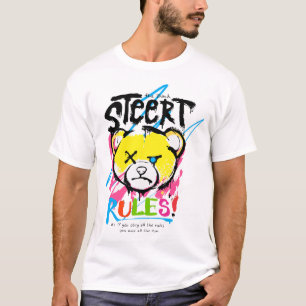 Coole Teddy Street-Regeln T-Shirt