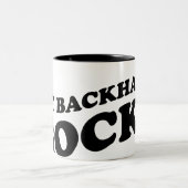 Coole Tennis-Tasse: Meine Hinterhand-Steine Zweifarbige Tasse (Mittel)