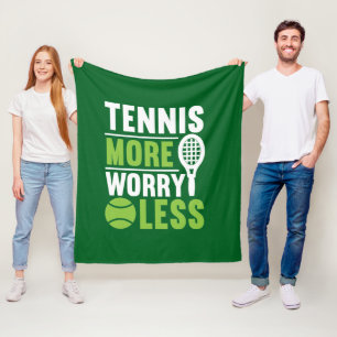 Coole Tennis-Wortkunst  Fleecedecke