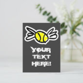 Coole Tenniskarte Einladung personlisiert! Postkarte (Stehend Vorderseite)