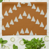 Coole Terracotta Orange geometrische Pfeile Geschirrtuch (Gefaltet)