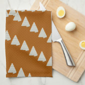 Coole Terracotta Orange geometrische Pfeile Geschirrtuch (Viertel Falte)