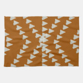 Coole Terracotta Orange geometrische Pfeile Geschirrtuch (Horizontal)