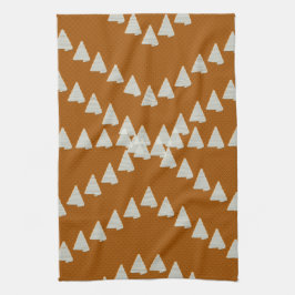 Coole Terracotta Orange geometrische Pfeile Geschirrtuch