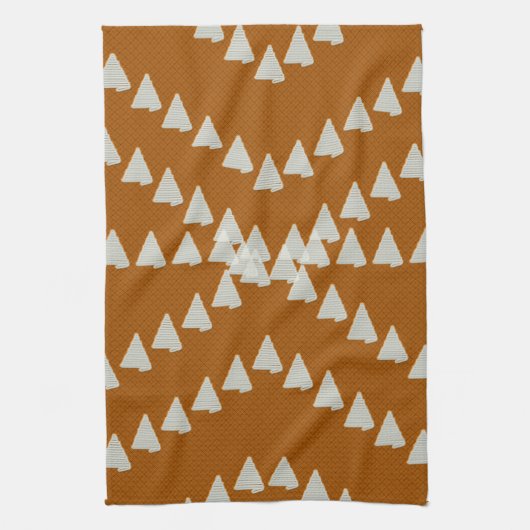 Coole Terracotta Orange geometrische Pfeile Geschirrtuch (Vertikal)