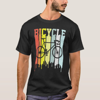 Coole Textstreifen Vintag Retro-Fahrrad T-Shirt