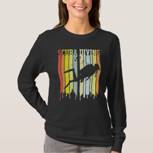 Coole Textstreifen Vintag Retro Scuba Diving T-Shirt