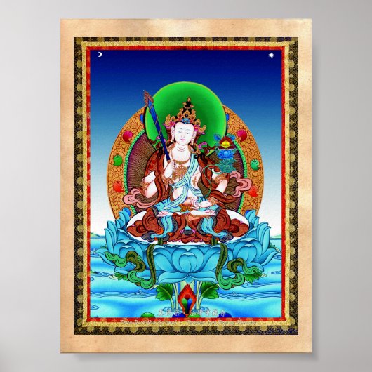 Coole Thangka Akasagarbha Bodhisattva Mahasattva Poster (Vorne)