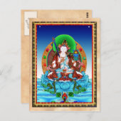 Coole Thangka Akasagarbha Bodhisattva Mahasattva Postkarte (Vorne/Hinten)