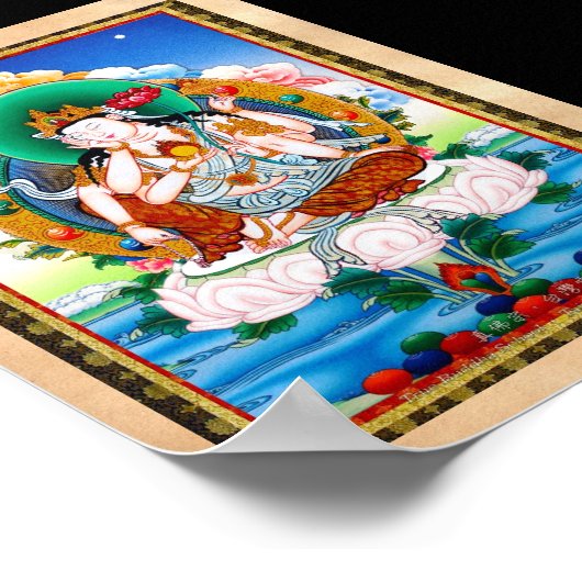 Coole Thangka Cintamanicakra Avalokitesvara Poster (Ecke)