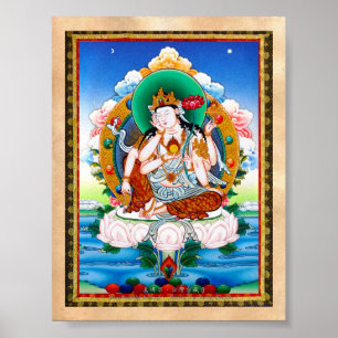 Coole Thangka Cintamanicakra Avalokitesvara Poster