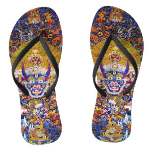 Coole Thangka Gott Mandala Tattoo Yamantaka Badesandalen