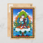 Coole Thangka-Tätowierung Saraswati Postkarte (Vorne/Hinten)