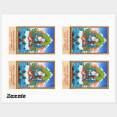 Coole Thangka-Tätowierung Saraswati Rechteckiger Aufkleber (Blatt)