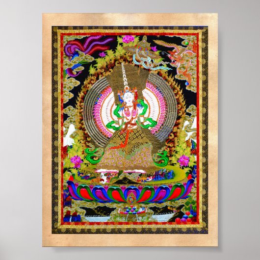 Coole Thangka Usnisa Sitatapatra Poster (Vorne)