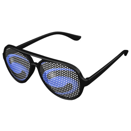 Coole Thin Blue Line Shades Partybrille (Schrägansicht)