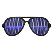 Coole Thin Blue Line Shades Partybrille (Vorderseite)