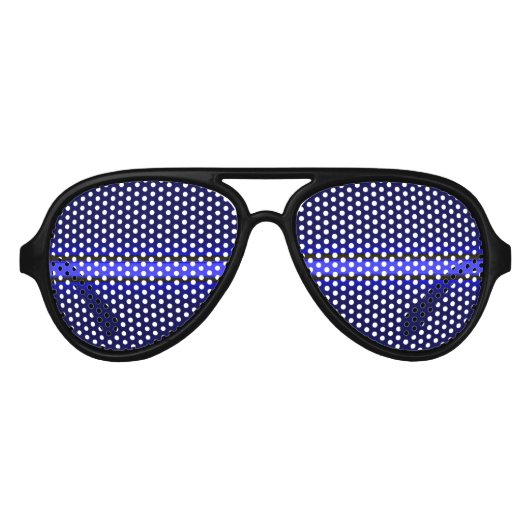 Coole Thin Blue Line Shades Partybrille (Vorderseite)
