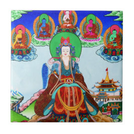 Coole tibetische Thangka Goldene Mutter Fliese