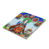 Coole tibetische Thangka Goldene Mutter Fliese (Seite)