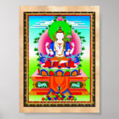 Coole tibetische Thangka Shadakshari Avalokiteshva Poster (Vorne)