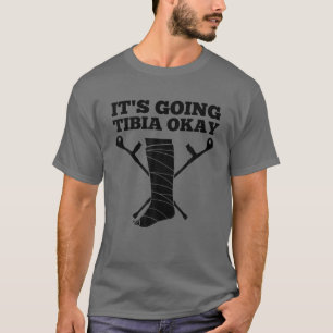 Coole Tibia Männer Frauen zerbrochen Leng Knöchelf T-Shirt