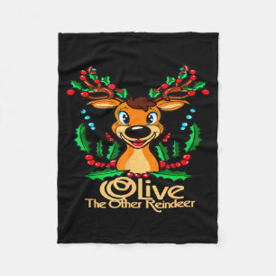 Coole Tierdesigns und mehr Olive das andere Rentie Fleecedecke