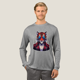 Coole Tiger-Cartoon-Kunst Tri-Blend Shirt