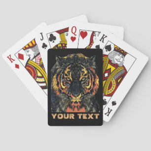 Coole Tiger-Gesichtskunst Fügen Sie Ihren eigenen  Spielkarten